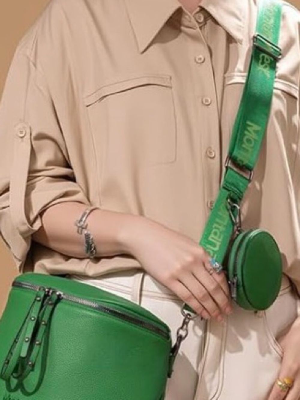 Montana West Emerald Green Crossbody Saddle Bag with Coin Pouch - Picture 6 of 6